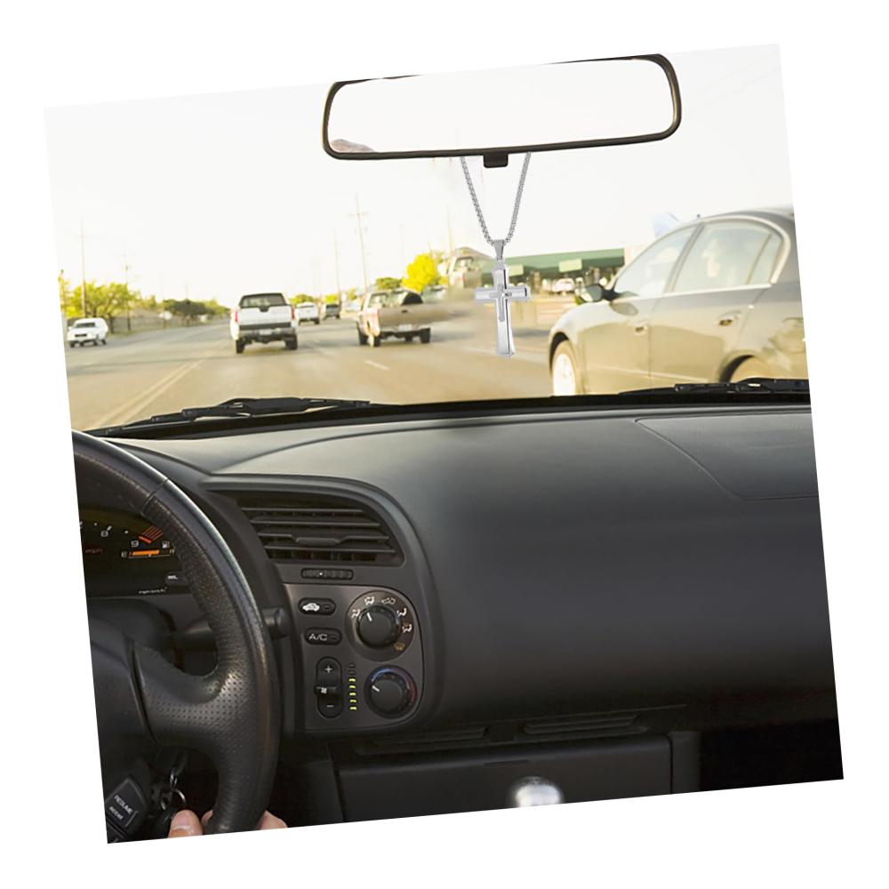 Innenspiegel Auto-Kreuz-Spiegelanhänger Kreuz-Anhänger Dekoration für den Autoinnenraum | Hängende Verzierung für den Rückspiegel | Auto Zubehör zum Aufhängen von Autospiegeln
