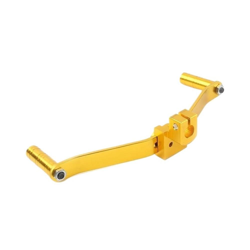 Hochwertiger Gold Schaltstabilisator für Motorräder | CNC Aluminiumlegierung | Verbesserte Schaltleistung | Dual Way Schalthebel Fußstütze Pedal | Langlebige Halterung inklusive