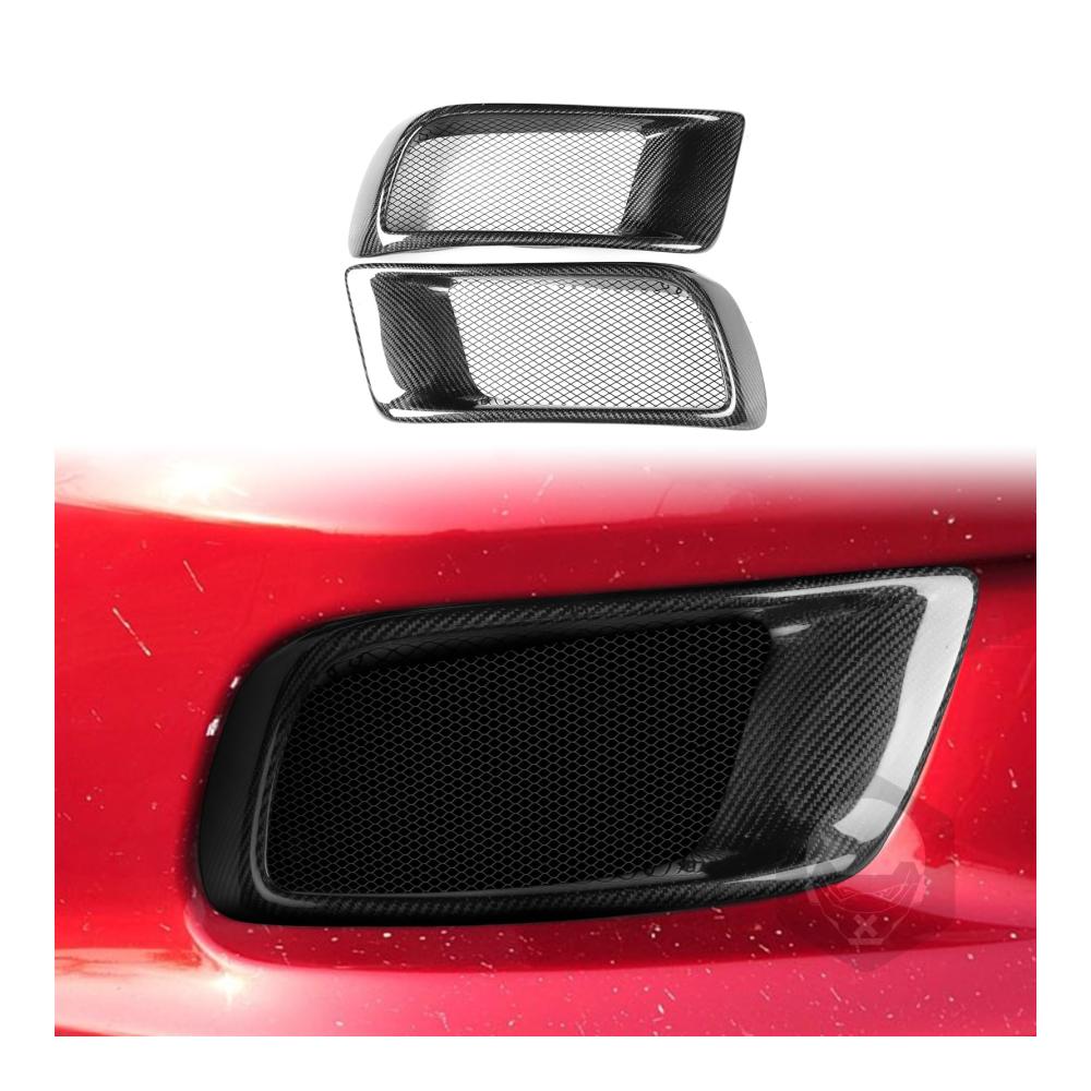 Entdecken Sie Stil und Qualität Kohlefaser Front- & Kühlergrille für einen markanten Look! Hochwertige Lüftungsöffnungen Abdeckung 2PCS für EVO X 10th 2008-2010 Auto Frontgrill Lufteintritt. Upgrade jetzt