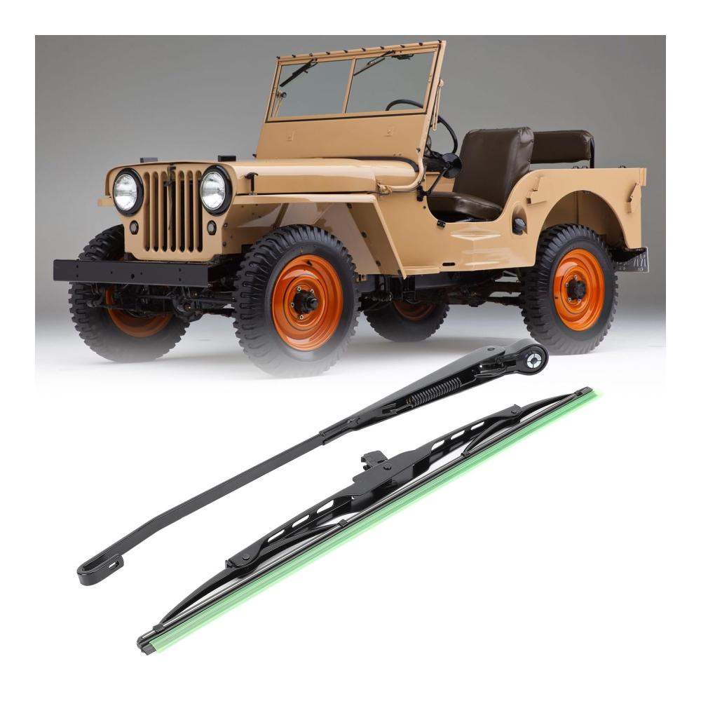 Entdecken Sie den elektrischen UTV-Scheibenwischer | 12-V-Blatt 105° Schwenkbereich | Ideal für Willys-Traktor Wohnwagen ATV & UTV | Leistungsstarker Langschaft-Scheibenwischerarm | Zuverlässige 0390506510-Kompatibilität