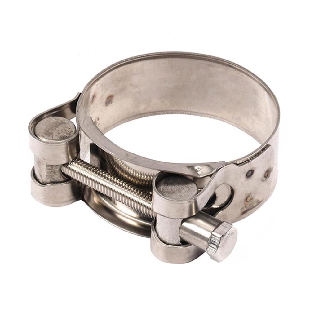 Hochwertige Motorrad Auspuffschellen für sicheren Halt | Universal Klemmen aus Edelstahl für Auspuffrohre (40-43mm) | Rostfrei und langlebig