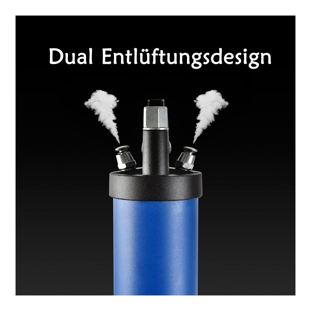 Hochleistungs-Handfettpresse 10000 PSI | Einhand-Bedienung | Aluminiumlegierung | 600cc Kapazität | Ideal für Bagger Landmaschinen & mehr | Schlauch & Hartrohr enthalten