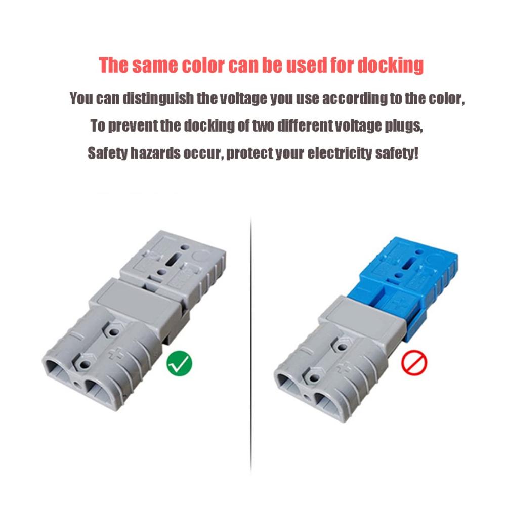 Starthilfekabel 120A 600V Anderson-Stecker Batterieanschluss mit 5 AWG-Verlängerungskabel für Gabelstapler und Batterieladestecker - Hohe Leistung und Zuverlässigkeit für schnelle Starthilfe