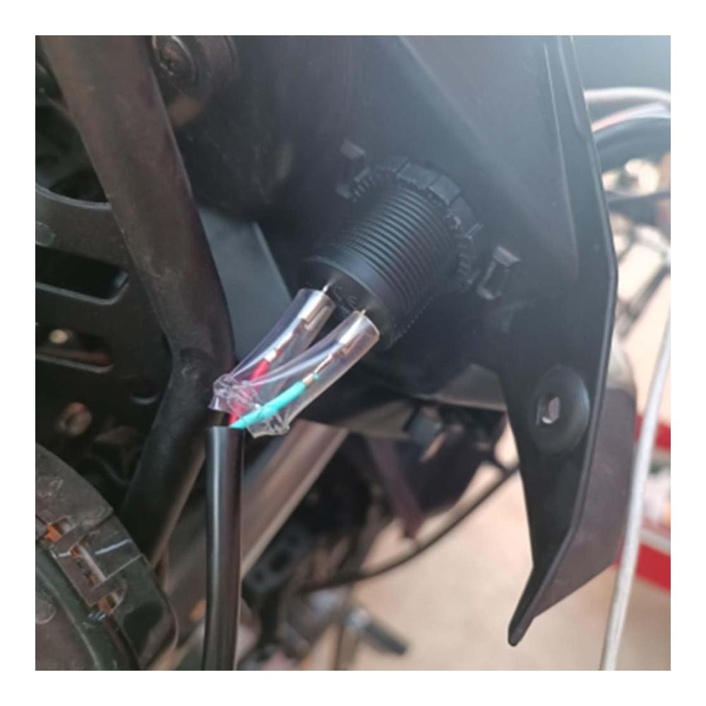Motorrad Dual USB Ladegerät Mit Relais - Schnelles Laden für Kawasaki Versys 650 & 1000 - Kompatibel mit Kle 1000 Kle650 Ninja 400 & 650 - Praktisches Zubehör für unterwegs! Versandkostenfrei