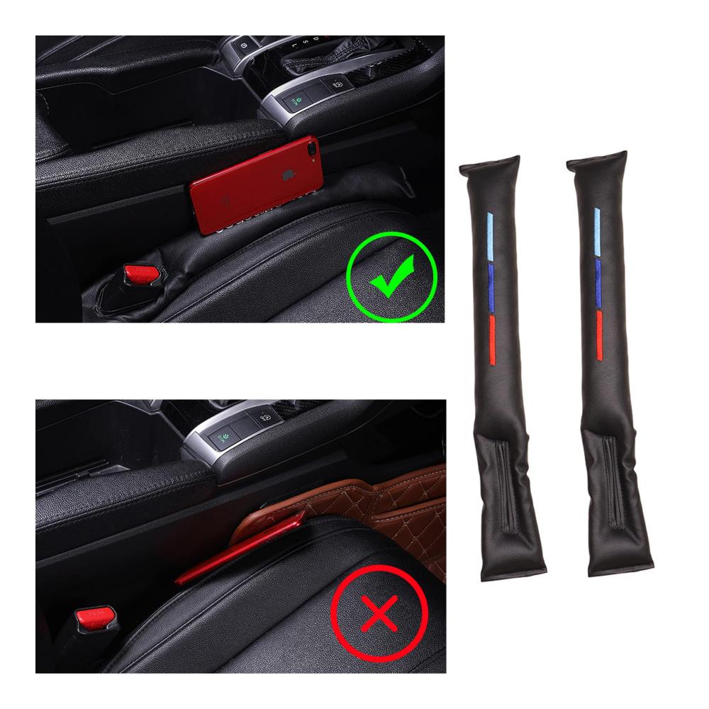 Entdecken Sie Eleganz und Funktionalität mit unserem exklusiven Zubehör Stilvoller Lückenfüller Auto – 2 Stück Universal Autositz Gap Stopper in Schwarzem Kunstleder mit Dreifarbig Streifen. Perfekter Auto Sitzlückenfüller für die meisten Modelle. Bereichern Sie Ihr Fahrerlebnis jetzt