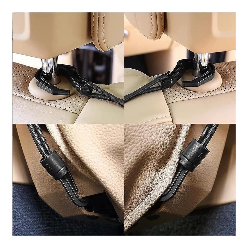 2er Pack Auto Aufbewahrungsnetze mit Taschen Dehnbare Netzbarriere für Sicherheit von Haustieren und Kindern im Auto - Tragbare Autonetzbarrieren mit Haken 3 Schichten Ideal für unterwegs