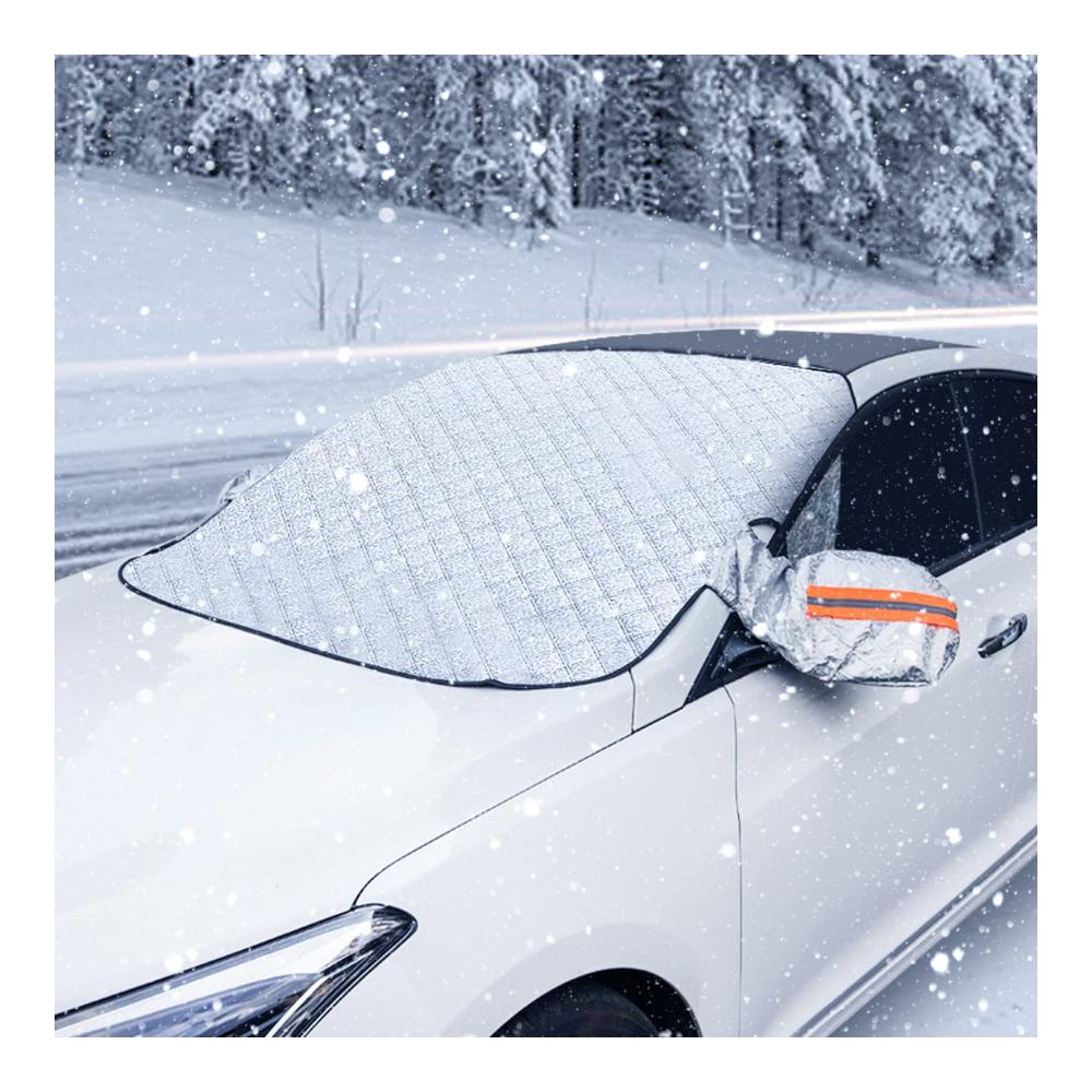 Eisschutzfolien Magnetische Autoabdeckung 145x113cm | Windschutzscheibe Schutzfolie | Frontscheibenabdeckung mit 5 Magneten | Faltbare Abdeckung für Sommer & Winter