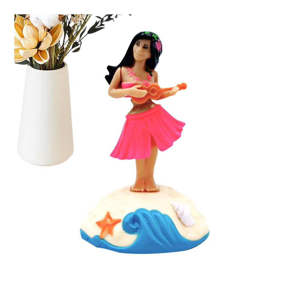 Hawaiianisches Mädchen Kopfschüttelndes Ornament | Lustige Auto-Armaturenverkleidung für Road Trip | Dekorative Figur für Couchtisch und Bücherregal