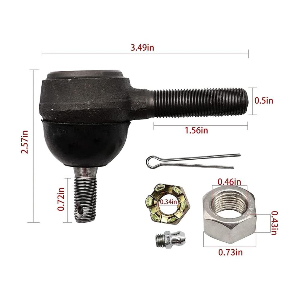 Premium Golf Cart Spurstangenkopf Kit für Club Car G&E 1976–2008 | Komplettes Set für Fahrer- und Beifahrerseite | Robuste 7539 7540 Ersatzteile | Einfache Installation