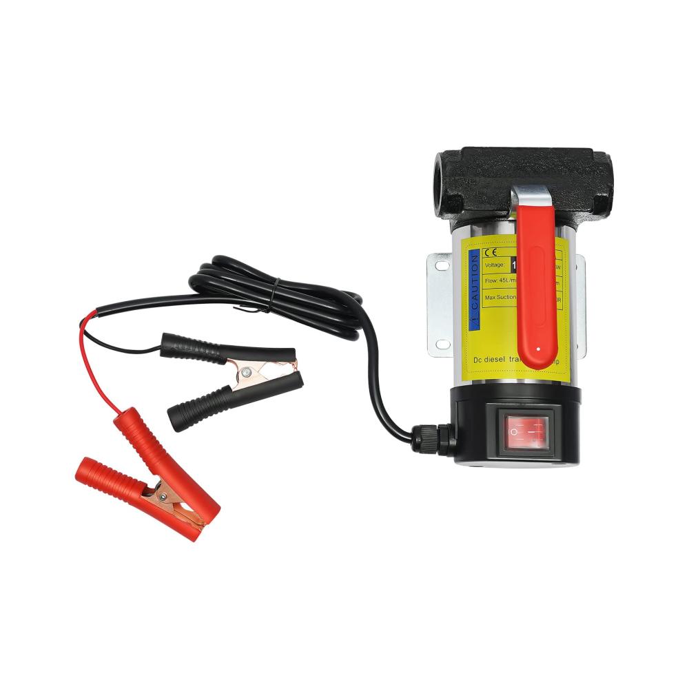 Hochleistungs Dieselpumpe Selbstansaugend 12V 200W 50 L/min 3500R/M Bio Heizölpumpe mit Kraftstofffilter und PVC Einlassschlauch 2m - Ideal für schnelle und effiziente Kraftstoffversorgung