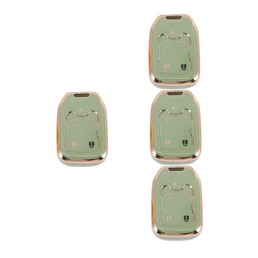 Premium Schlüsselgehäuse Set für Autoschlüssel | Schützende Abdeckung & Organizer für Autoschlüssel - 4er Pack | Hochwertiges Autoschlüssel Zubehör mit Tasche & Anhänger | Schlüsselanhängerhalter inklusive