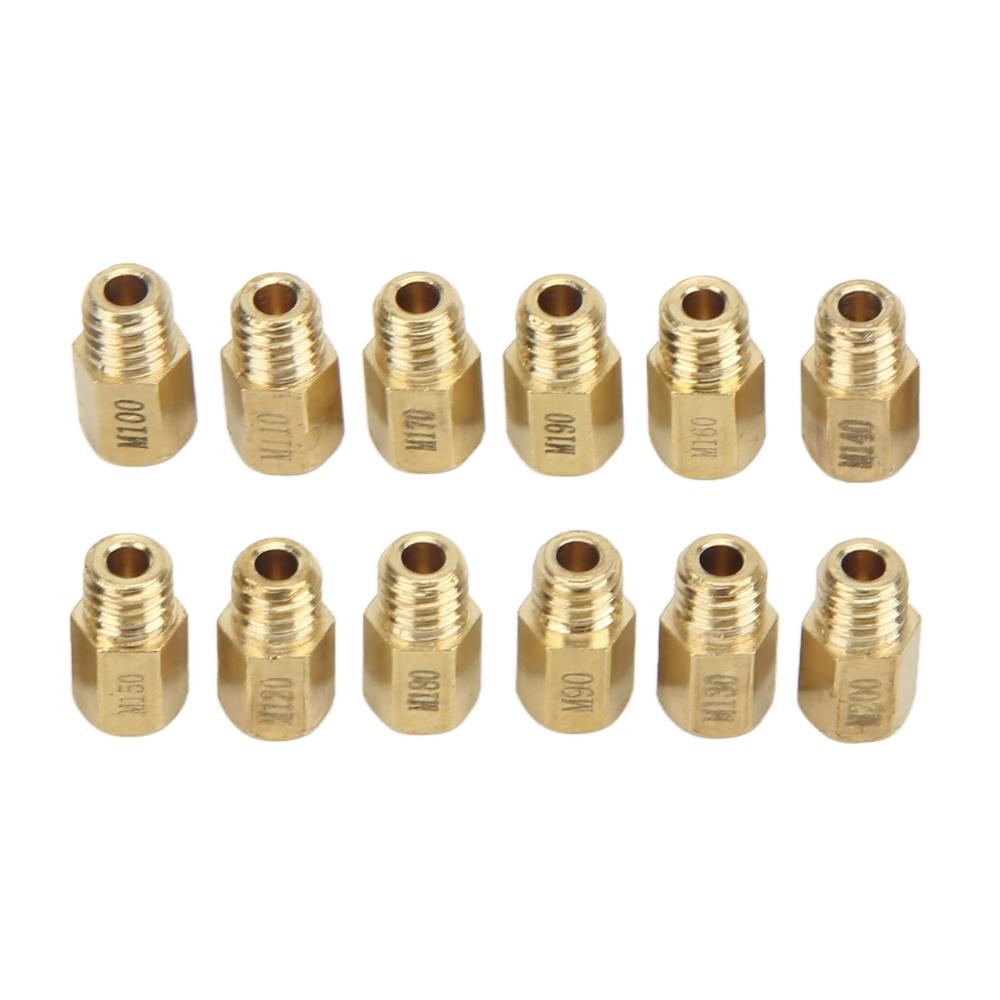 Hochwertiges Vergaser Hauptdüsen Kit - 12 Stück Metall Vergaserdüsen Carb Düsen 90‑200 für Mikuni VM TM TMX Vergaser - Leistungssteigerung und präzise Abstimmung garantiert
