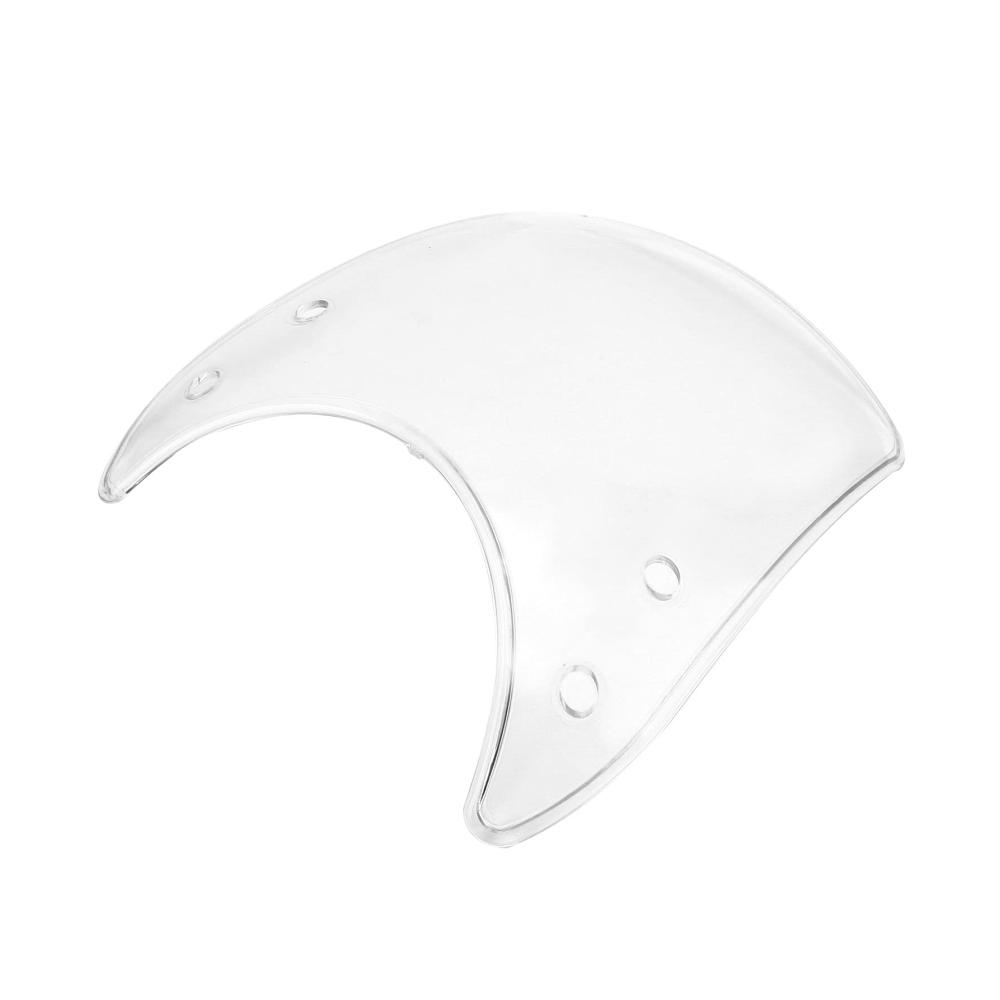 Erweiterte Retro Motorrad Windschutzscheibe für 5-7 Zoll Vordergabel | Universal PC Material | Weiß | Windschutzscheibenverlängerung & Spoiler für verbesserte Aerodynamik & Schutz