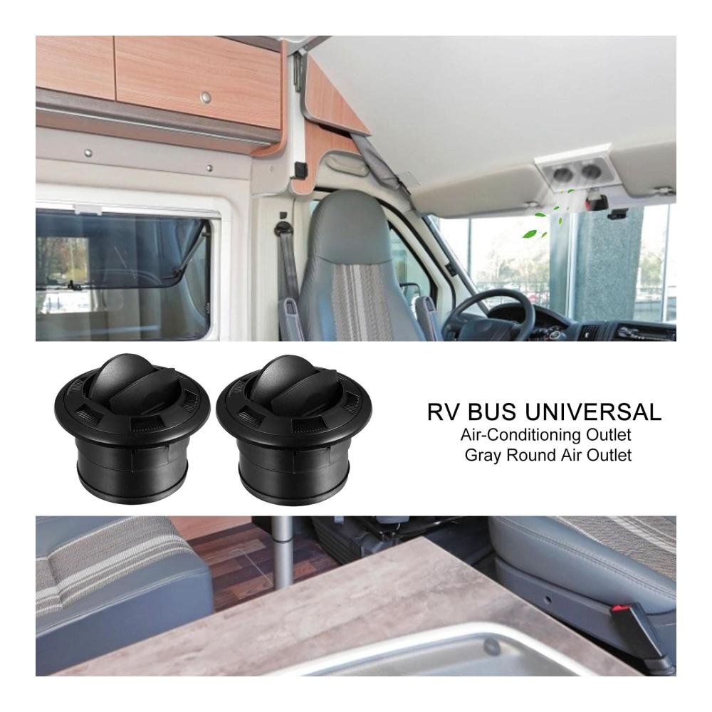 2 Stück Klimaanlagen Luftauslass - Erfrischende Kühle für Auto Wohnmobil & Wohnwagen | Drehbarer 75mm Auslass | Einfache Installation & Abschließbar für Sicherheit