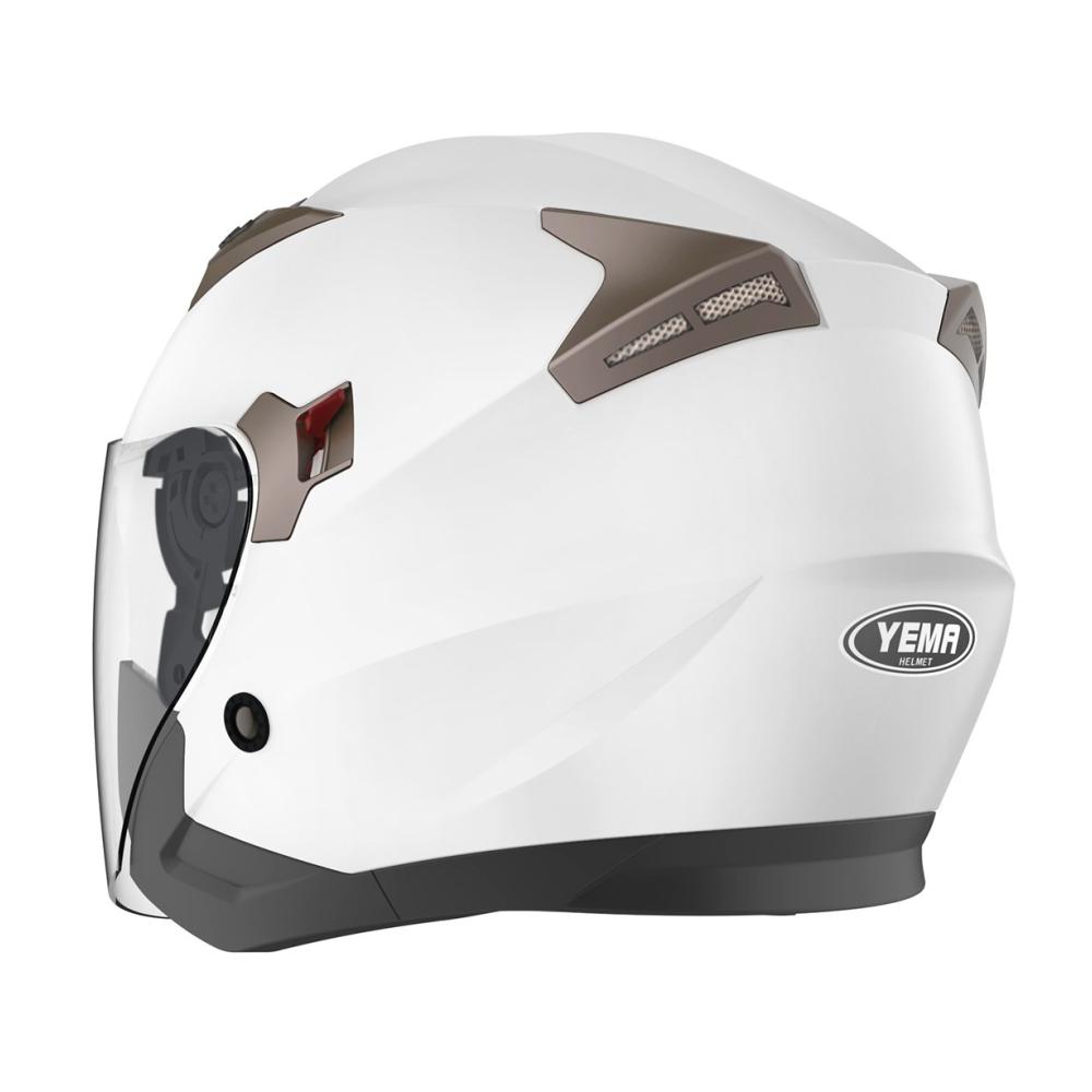 Stylischer Jethelm Rollerhelm Chopper Helm - Hochwertiger YEMA YM-627 Motorradhelm ECE mit Doppelvisier Sonnenblende für Damen und Herren. Maximale Sicherheit und Komfort