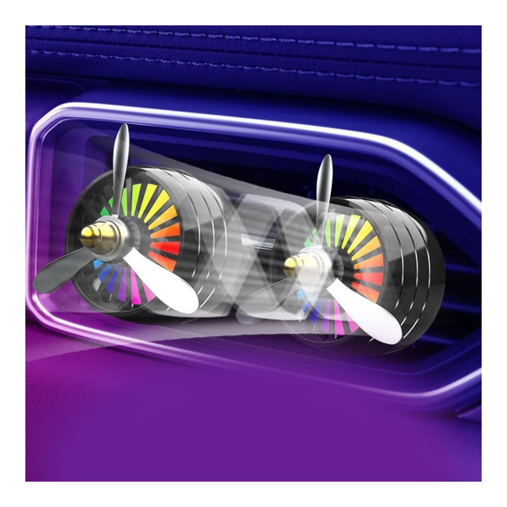 Colorful Light Flying 2 Set Auto-Lufterfrischer-Diffusor Mini-Auto-Lufterfrischer Luftauslass-Entlüftungserfrischer kreative Auto-Parfüm-Dekoration Auto-Zubehör für Damen und Herren(A) – Frische & Stil im Fahrzeug 2er-Set Lufterfrischer mit buntem Licht elegante Deko für Autoinnenräume