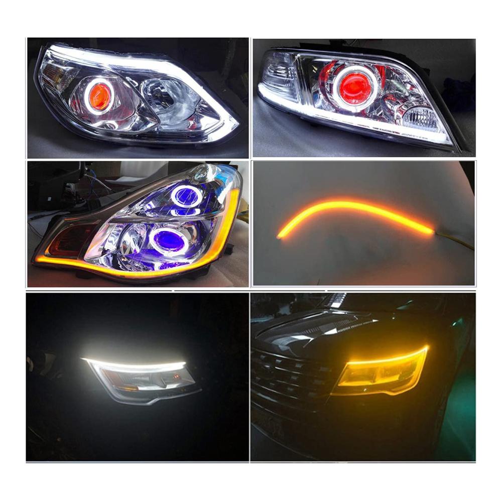 Ersetzen Sie Ihre alten Lichter mit Angel Eyes! 2x24 Flexible LED-Streifen in Weiß & Bernstein für DRL und Blinker. Verbessern Sie Ihren Look jetzt