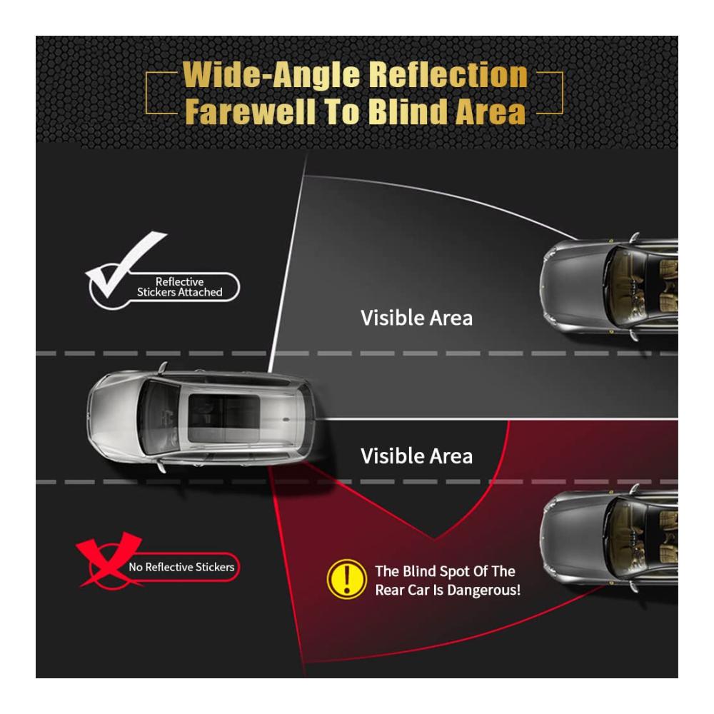 10 Stück Reflektierende Aufkleber Set für maximale Nachtsichtsicherheit - Warnschilder für Autos LKW & Motorräder - Selbstklebende Vinyl-Aufkleber mit hoher Intensität