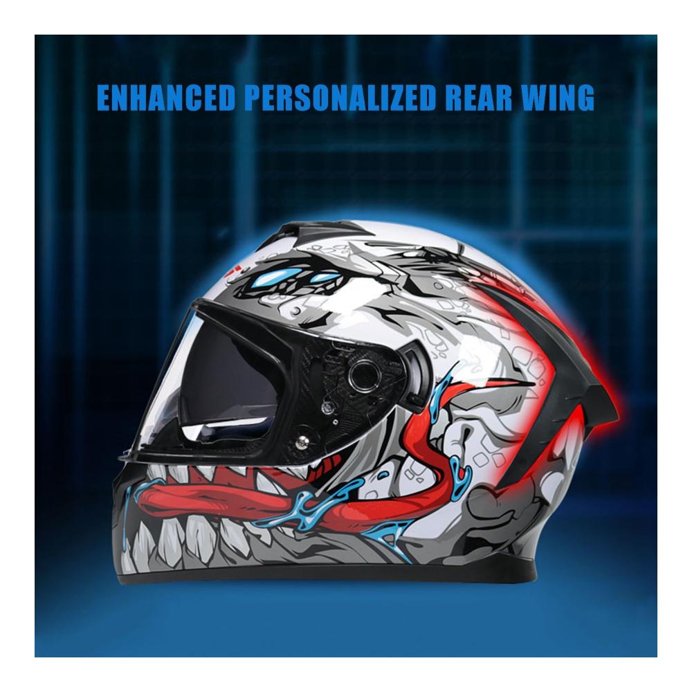 Integralhelm Beschlagfreier Doppelvisierhelm | DOT/ECE-Zertifiziert | Atmungsaktiver Motorradhelm für Männer und Frauen | Ultimativer Schutz