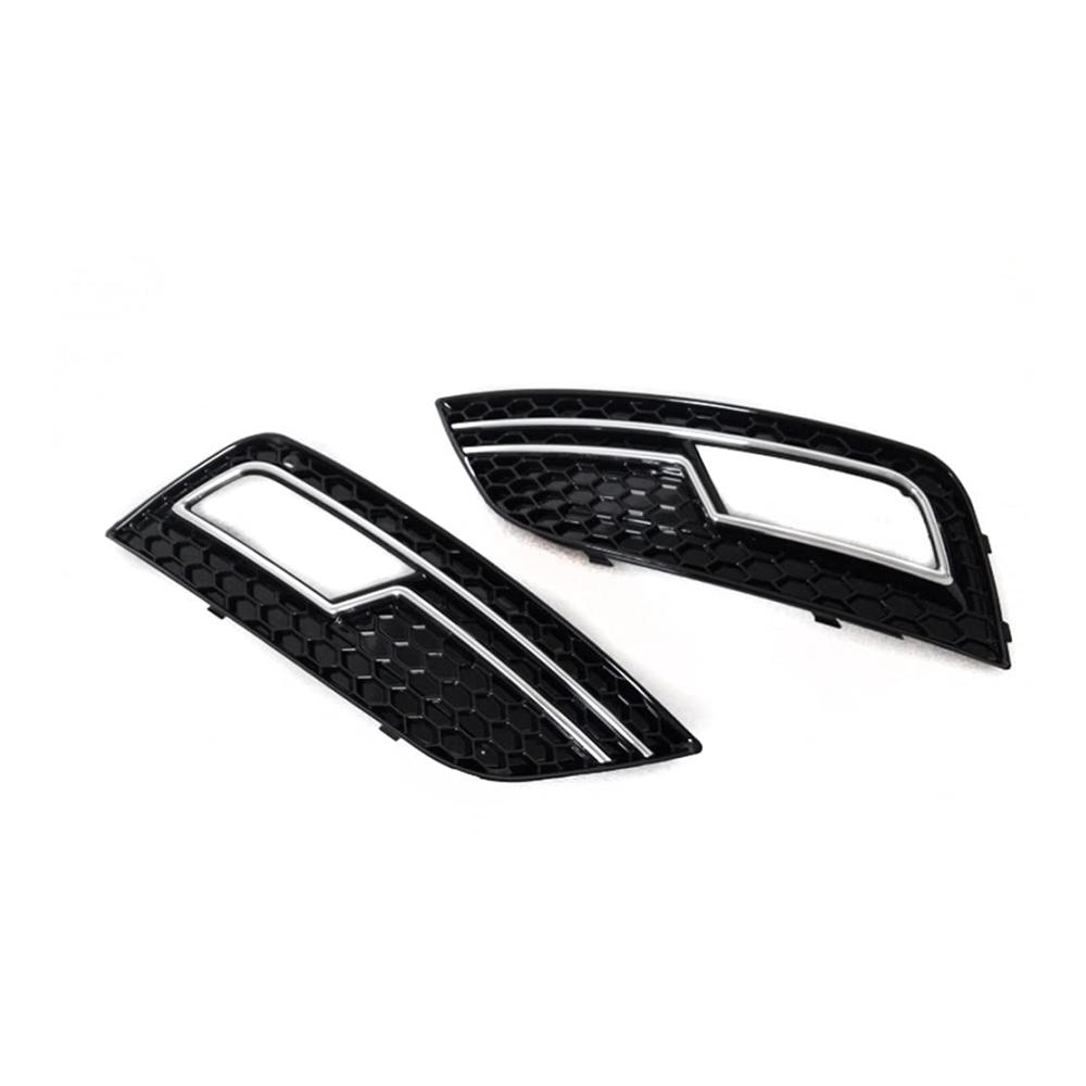 1 Paar Front- & Kühlergrille für Audi A4 B8.5 2012-2015 - Schwarze Wabengitter Scheinwerfer Grill Abdeckungen - Upgrade für S4 RS4 A4LB9 - Hochwertige Verarbeitung für einen dynamischen Look
