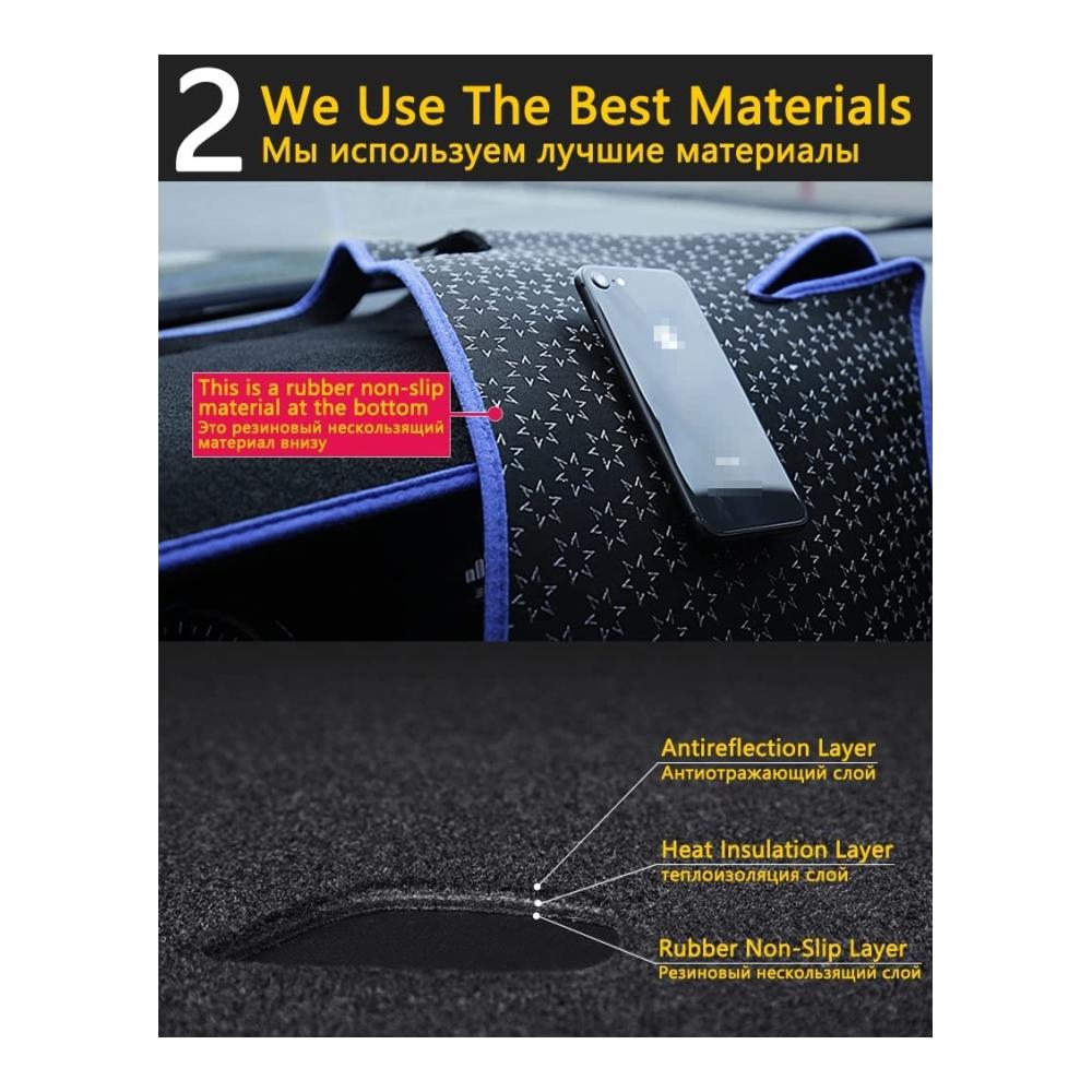 Entdecken Sie den ultimativen Grip! Antirutschmatten für VW Golf SV & Sportsvan 2014-2018 - Dash Mat Pad für rutschfesten Schutz. Premium Armaturenbrett-Abdeckung und Sonnenschutz Teppich für Ihr Auto. Sicherheit und Stil vereint