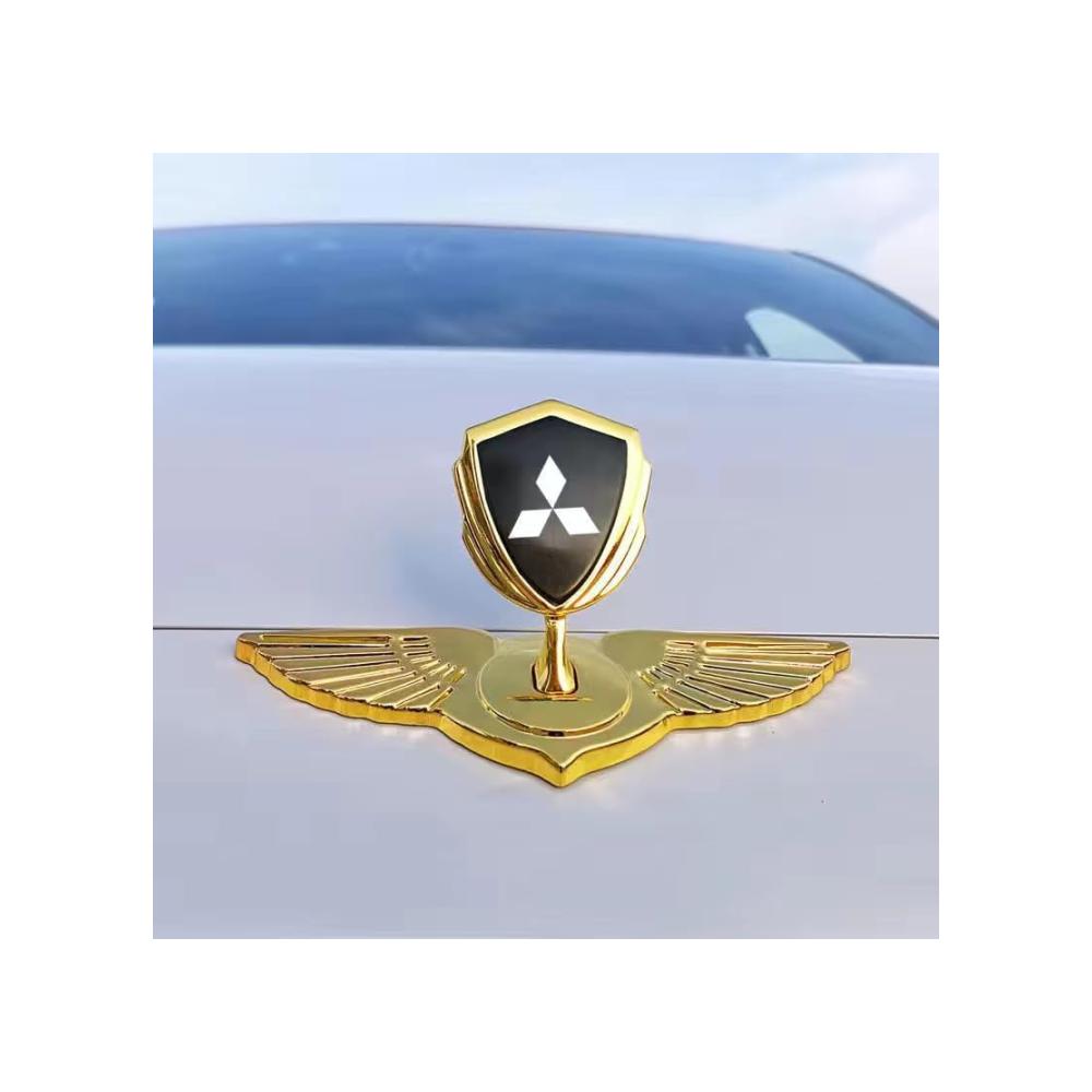 Hochwertiges Auto Emblem für Mitsubishi Space Star 2016–2019 | Metall Logo Sticker für Motorhaube & Kofferraum | Wasserdicht & Dekorativ | Perfektes Styling Zubehör für Ihr Fahrzeug