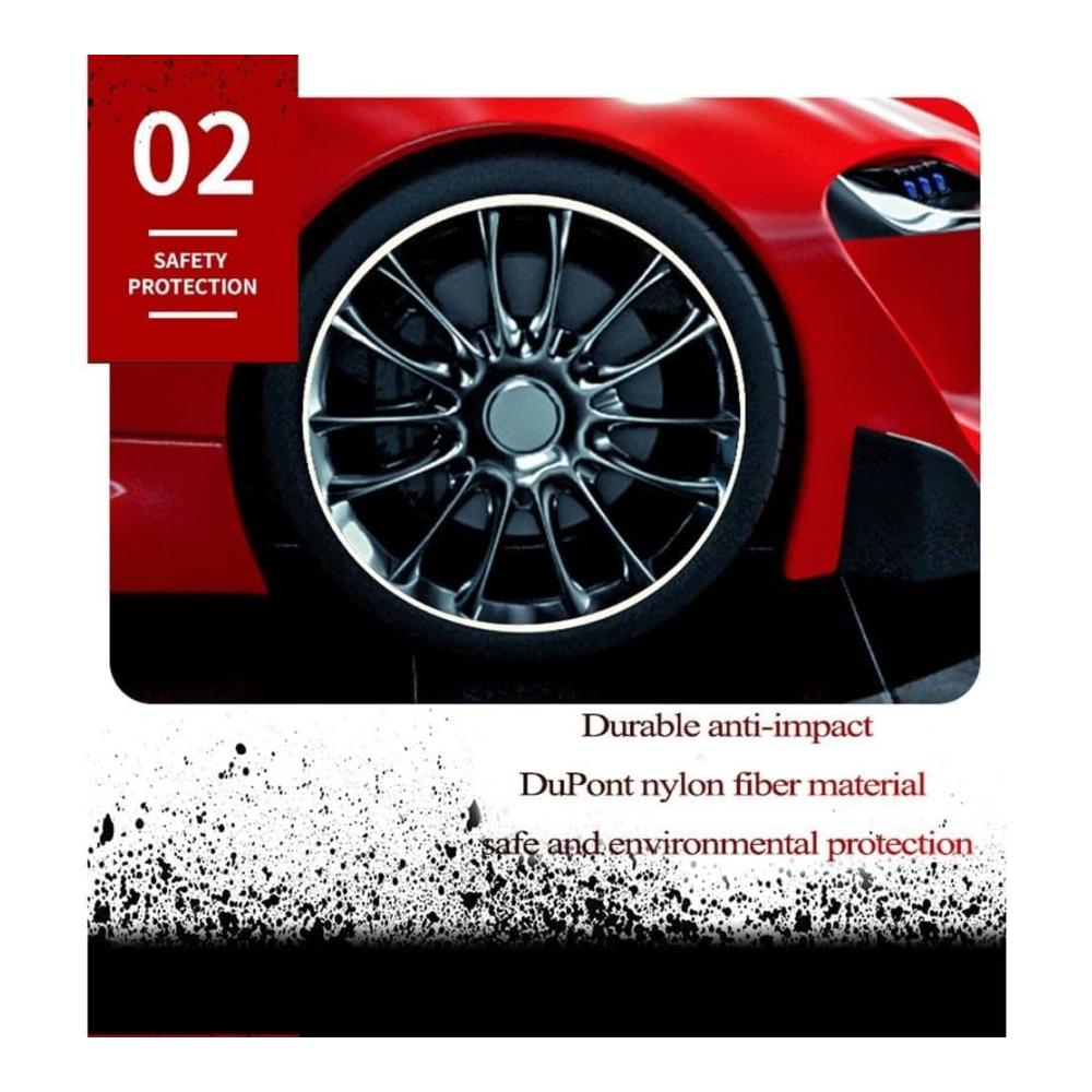 Felgenversiegelung & Felgenschutz für 16-20 Zoll Räder | 4er-Set Anti-Kollision & Kratzfest | Nabenschutzstreifen | Auto-Felgenschutzringe für optimalen Schutz