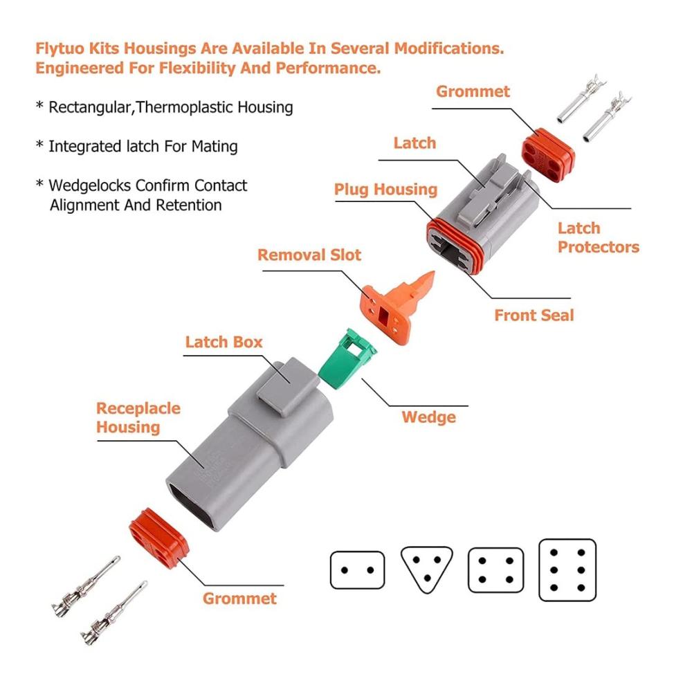 Entfachen Sie die Leistung mit Präzision! Hochwertige Zündkerzenstecker 1 Box DT Serie Wasserdichtes Kabel Verbinder Kit - DT06-2 3 4 6S DT04-2 3 4 6P Automotive Versiegelter Stecker für zuverlässige Verbindungen. Perfekt für Auto-Enthusiasten