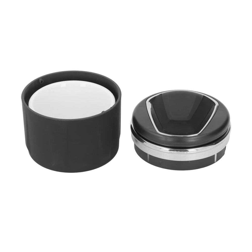 Aschenbecher fürs Auto – Geruchsbeseitigung mit Stil – Rauchlöscher mit Keramikdoppelung und LED-Beleuchtung – Modernes Design (Silber