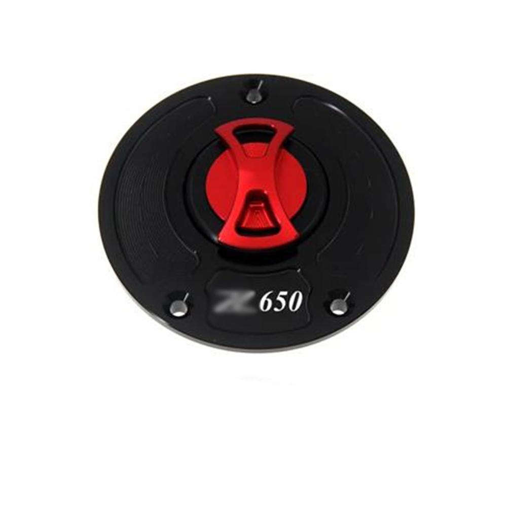 Hochwertiger CNC-Aluminium Tankverschluss für Z650 2017-2019 – Präziser Motorrad Kraftstofftank Deckel für verbesserte Leistung und Stil (Rot