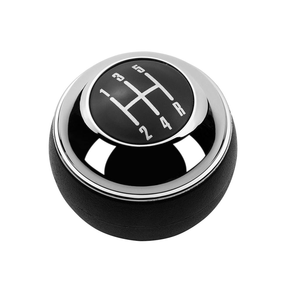 Hochwertiger Lenksäulen-Schaltknopfhebel in Schwarz-Silber für Mini R50 2000-2006 Cabrio R52 R53 Cooper 2002-2008. Perfekte Passform und stilvolles Chrome-Design mit 6-Gang-Schaltung