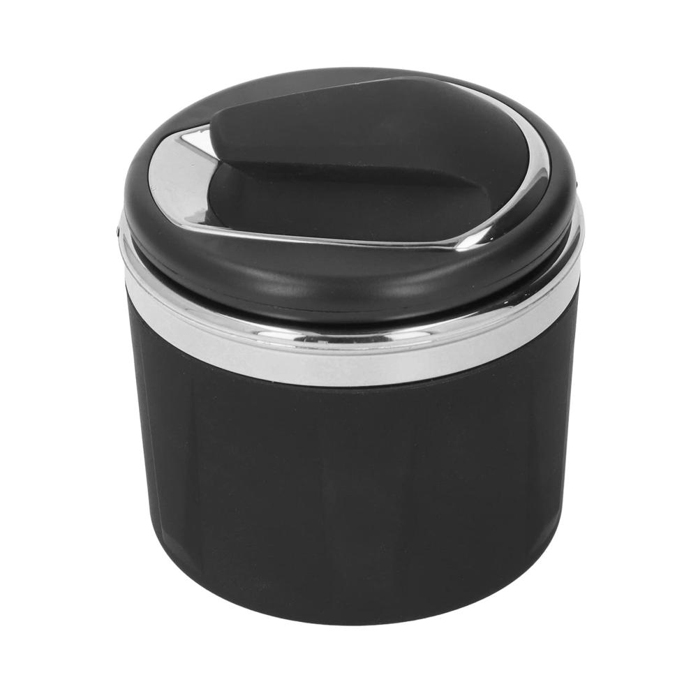 Aschenbecher fürs Auto – Geruchsbeseitigung mit Stil – Rauchlöscher mit Keramikdoppelung und LED-Beleuchtung – Modernes Design (Silber