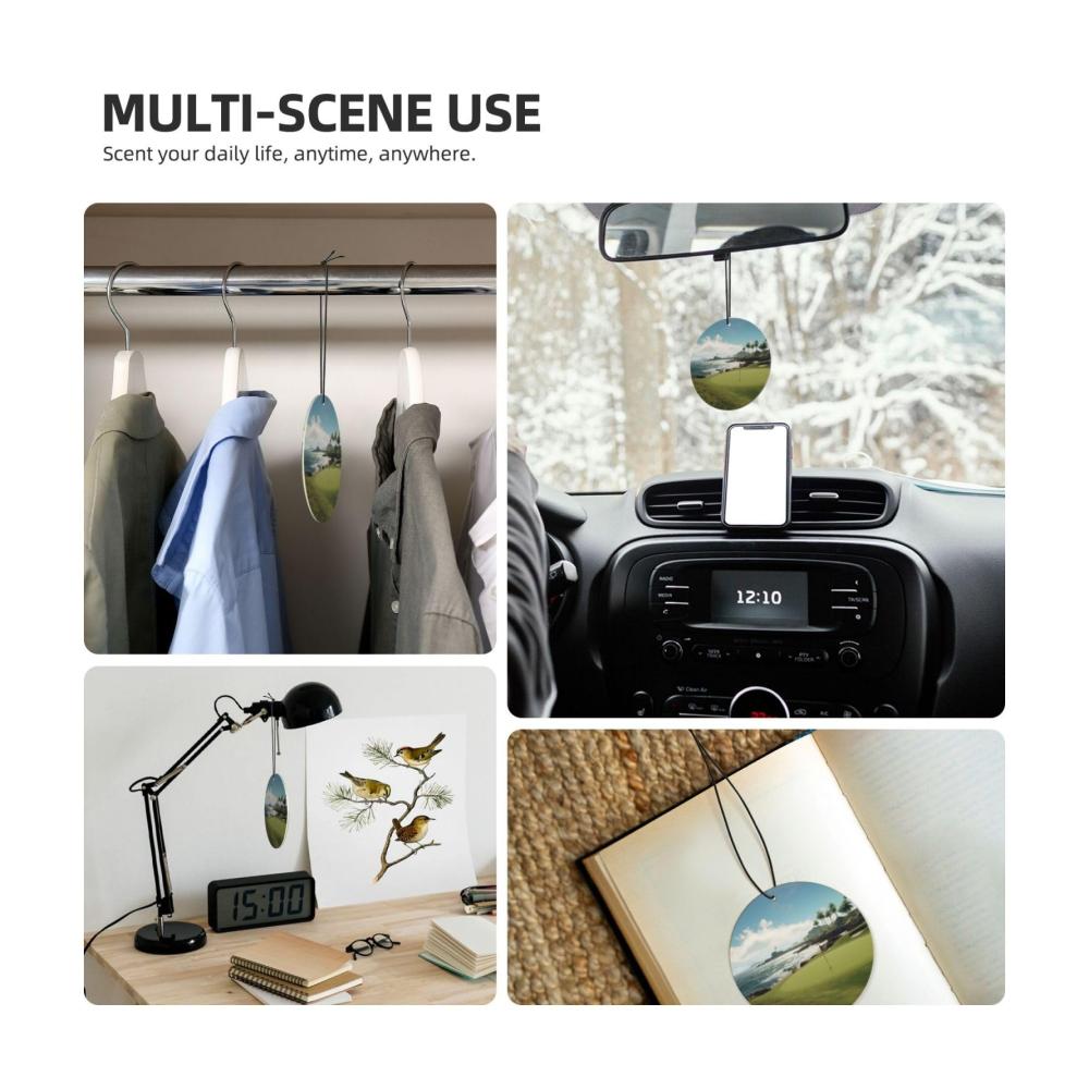 Auto Lufterfrischer Hawaii Beach Golfplatz Bild - 6er Pack Hängende Duftkarten für Schlafzimmer Badezimmer & Auto - Frische Brise für jede Fahrt - Dekorative Innenraum Duftlösung