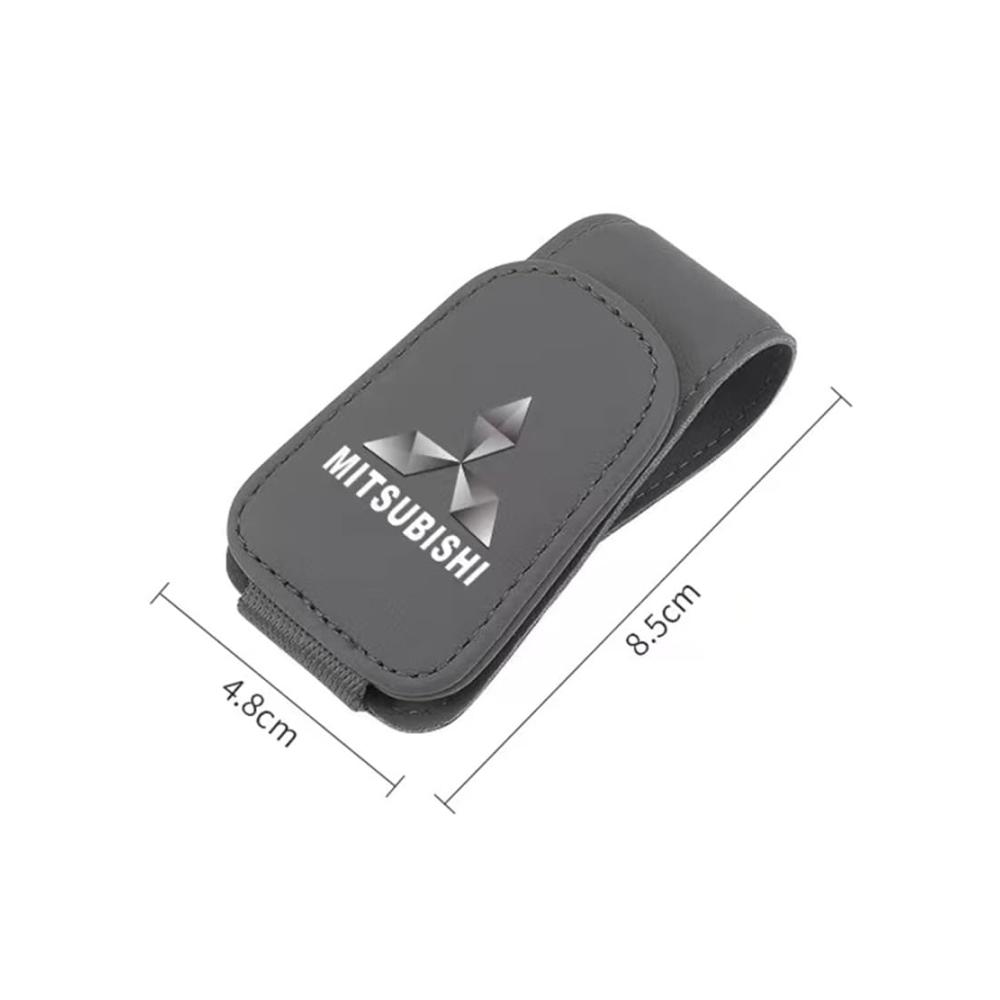Premium Brillenetui für Auto - Magnetische Sonnenbrillenhalterung | Kratzfestes Leder | Passend für Mitsubishi Attrage | Stilvolles Interieurzubehör