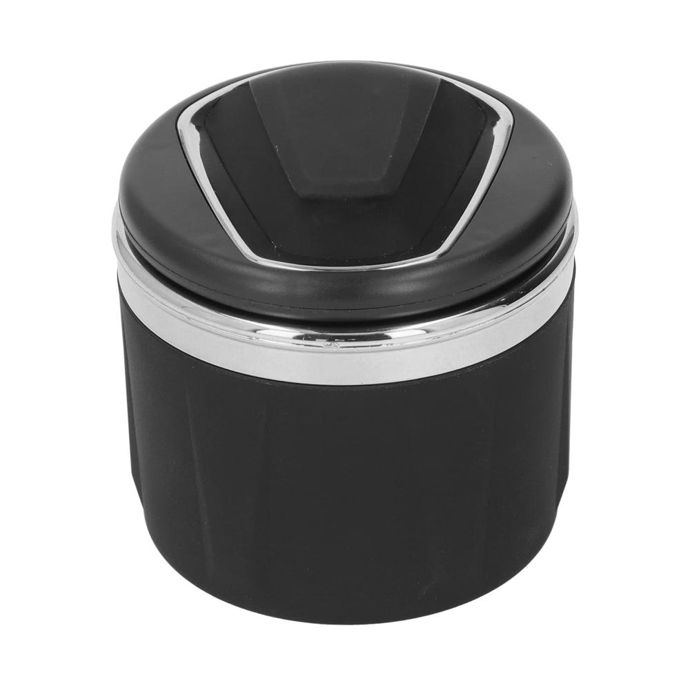 Aschenbecher fürs Auto – Geruchsbeseitigung mit Stil – Rauchlöscher mit Keramikdoppelung und LED-Beleuchtung – Modernes Design (Silber