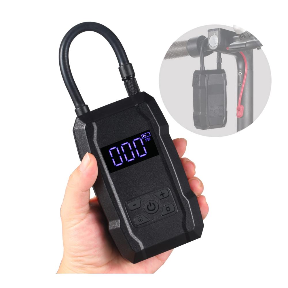 Hochleistungs Reifendruckkompressor & Pumpe Tragbare Luftpumpe 150PSI, Wiederaufladbar & LED-Licht, 6000mAh Akku, Auto-Stopp-Funktion, Voreingestellter Druck, für Auto, Fahrrad & Motorrad. Zuverlässige Mobilitätssicherung