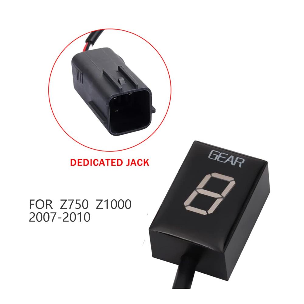 Instrumentenblöcke Motorrad Ganganzeige Digitalanzeige für KAWASAKI Z750 Z1000 Z-750 Z-1000 2007-2009 | 1-6 Ebene Ecu Stecker | Geschwindigkeitsanzeige