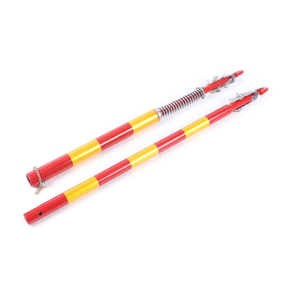 Schwere Abschleppstange mit 5T Federdämpfung | Robuste verzinkte Schleppstange für Pannenhilfe | 175cm Schlepplänge | Inklusive Abschleppseil und -hilfe | Abschleppsystem