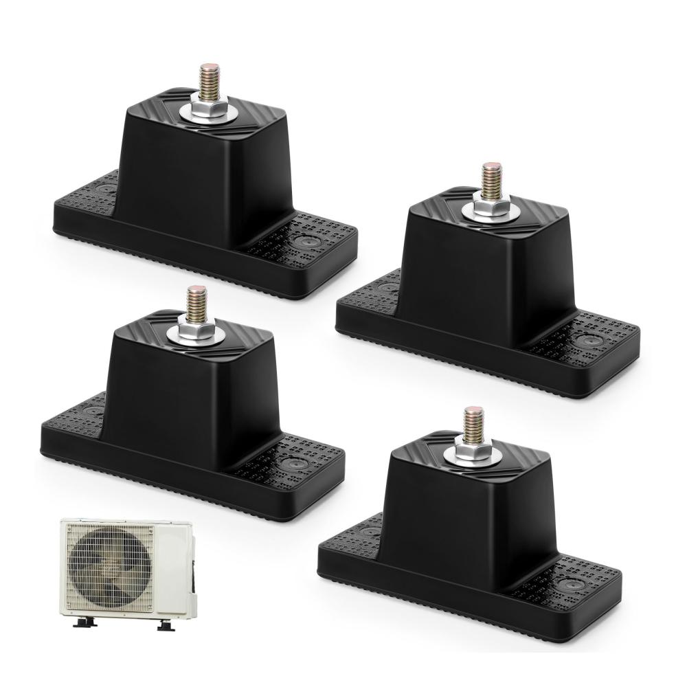 Hochwertige Gummi-Stoßdämpfer für Klimaanlagen | 4er-Set Vibrationsdämpfer | Stoßfestes Fußpolster für Innen und Außen | Anti-Vibrationshalterung zur Stabilisierung von Klimaanlagen