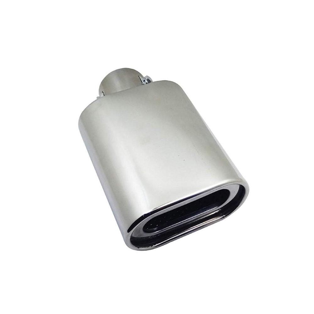 Premium Auspuffblende für mehr Fahrspaß | Universale Auto Auspuffspitzen | Turbo Whistle | Doppelt | Schalldämpfer | Silber 63mm | Verbessern Sie den Sound