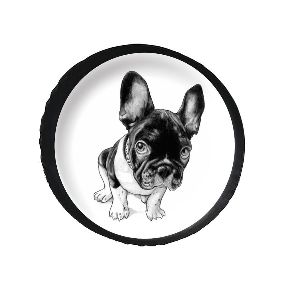 Französische Bulldogge Reifenabdeckung Hochwertige Ersatzradabdeckung für Auto SUV & LKW – Stilvoller Schutz vor Witterungseinflüssen & Kratzern – Ideales Zubehör für Tierliebhaber