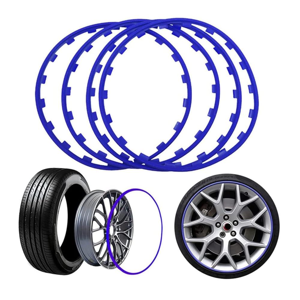 Maximaler Schutz für Ihre Felgen! Felgenversiegelung 4er-Set inkl. Radabdeckungen Kantenschutz Auto-Schutzring. Reparieren Sie Leichtmetallfelgen einfach selbst! Reifenschutz für alle Autotypen. Alufelgen Reparatur Set-03 für 17 Zoll
