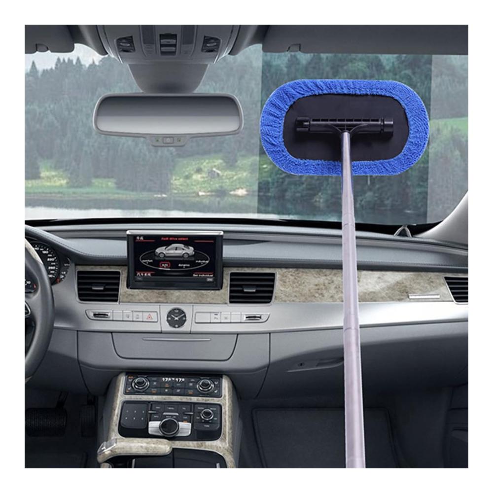 Entdecken Sie die ultimative Autopflege mit unseren hochwertigen Bürsten! Auto Scheibenreiniger Rückspiegel Wischer mit Teleskopgriff (28-101cm). Perfekte Reinigung von Fenstern Mikrofaser-Windschutzscheibe Glas & mehr. Machen Sie Ihr Auto strahlend sauber