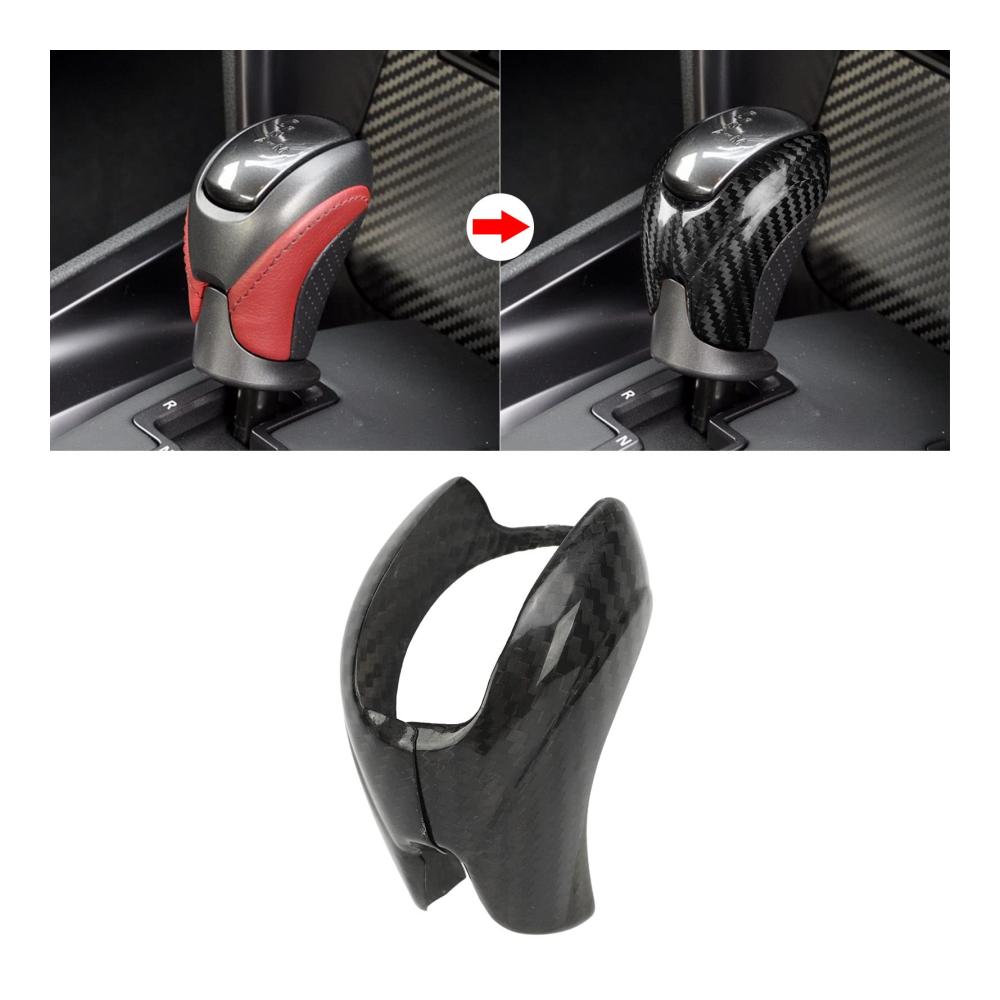 Schaltknäufe Schutz Kohlefaser Schaltknauf-Abdeckung für GTR R35 2008–201 | Stilvoller Innenraumschutz & Kompatibilität | Leuchtendes Schwarz für Premium-Look
