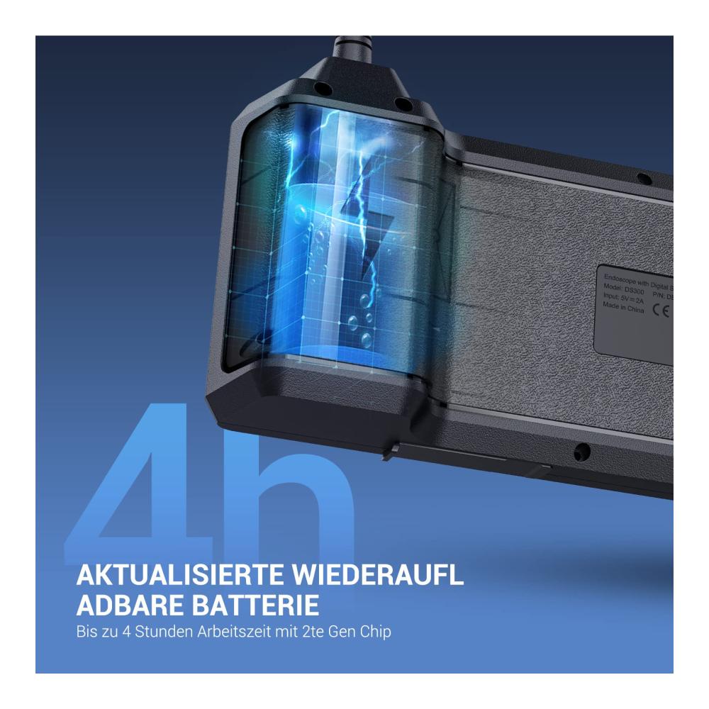 Entdecken Sie mit Leichtigkeit verborgene Welten Inspektionskamera mit Dual-Objektiv 1080P HD 7 einstellbaren LEDs und 43 Bildschirm. Wasserdicht halbstarres Kabel 32GB Speicherkarte