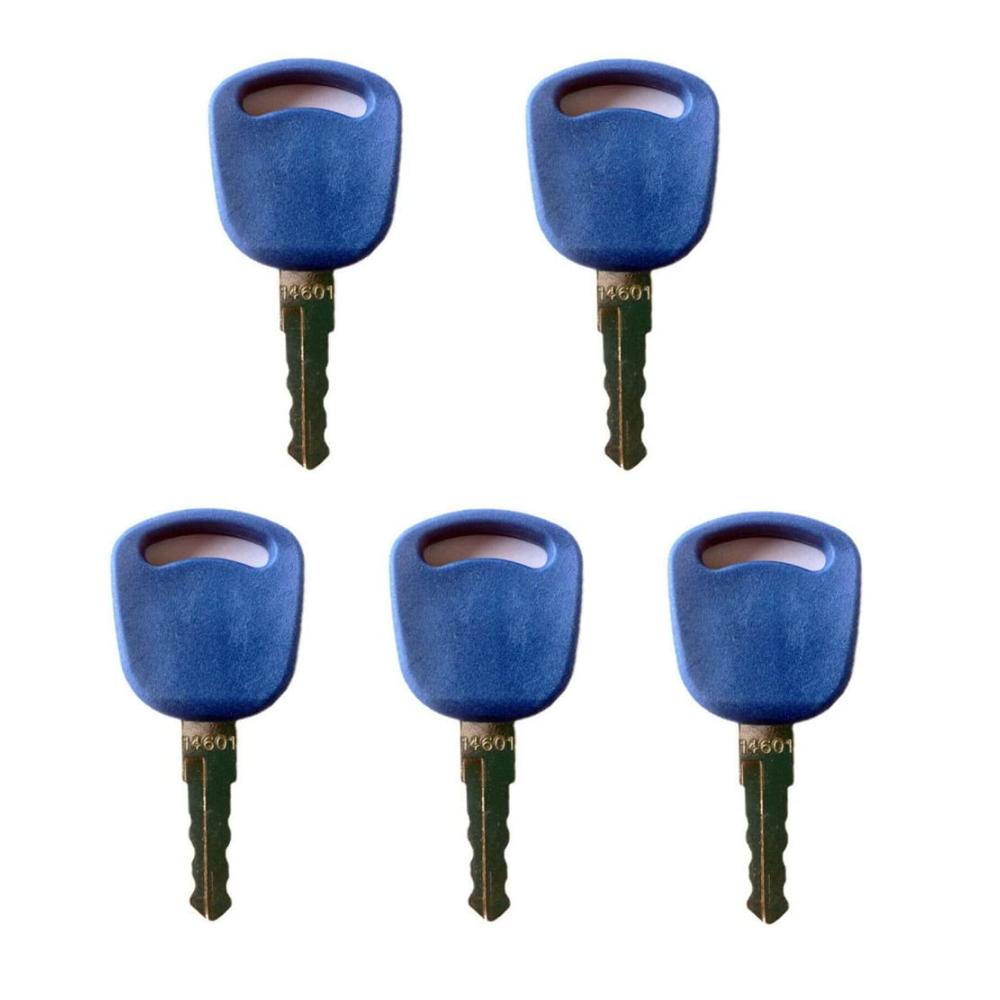 5er Pack Ersatz Zündschlüssel für schwere Geräte 14601 & Case New Holland 82030144 | Hochwertige Schlüssel für Baggertraktoren | Zuverlässiger Zündschalter-Ersatz