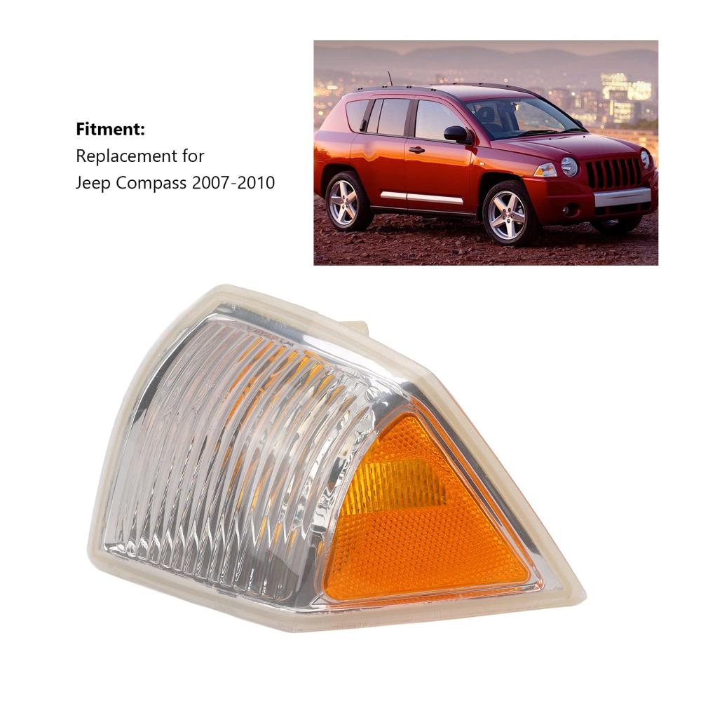 Hochwertiges Seitenleuchten-Gehäuse für Jeep Compass 2007-2010 | Front-ABS-Blinker-Anzeigelampengehäuse | Robuster Ersatzteilkomponente(Links