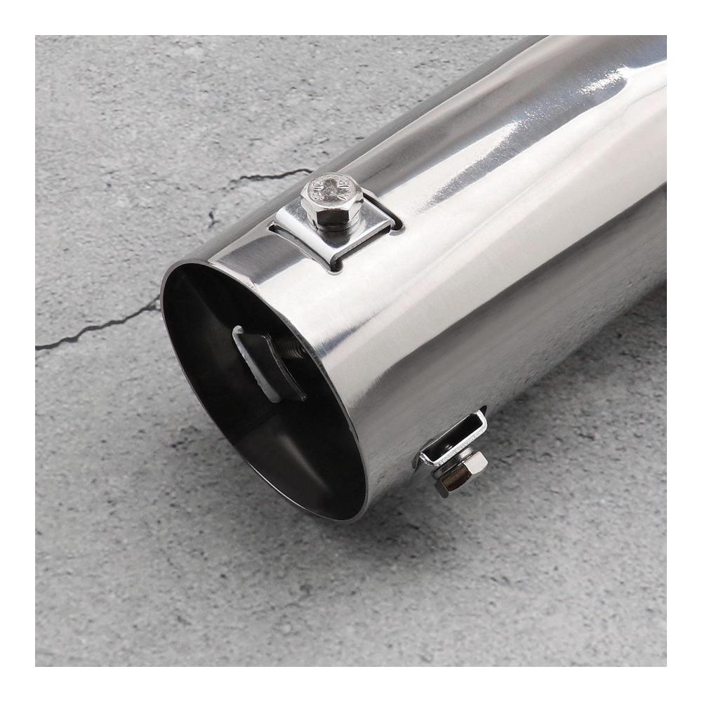 Edelstahl Endrohre für Autoauspuff - Chromfinish passend für 30-55mm Auspuffanlagen - Gebogene Trim-Auspuffblende - Hochwertiges Autoersatzzubehör