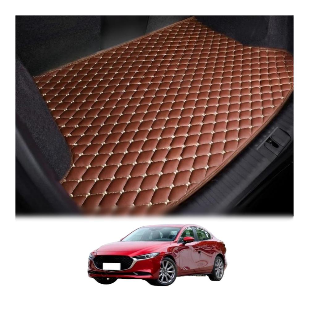 Hochwertige Auto Kofferraummatte für Mazda 3 Axela MK3 Limousine 2020 2021 - Schützen Sie Ihren Kofferraum mit dieser strapazierfähigen Matte aus hochwertigem Material - Perfekte Passform und stilvolles Design für Ihre Fahrzeugausstattung