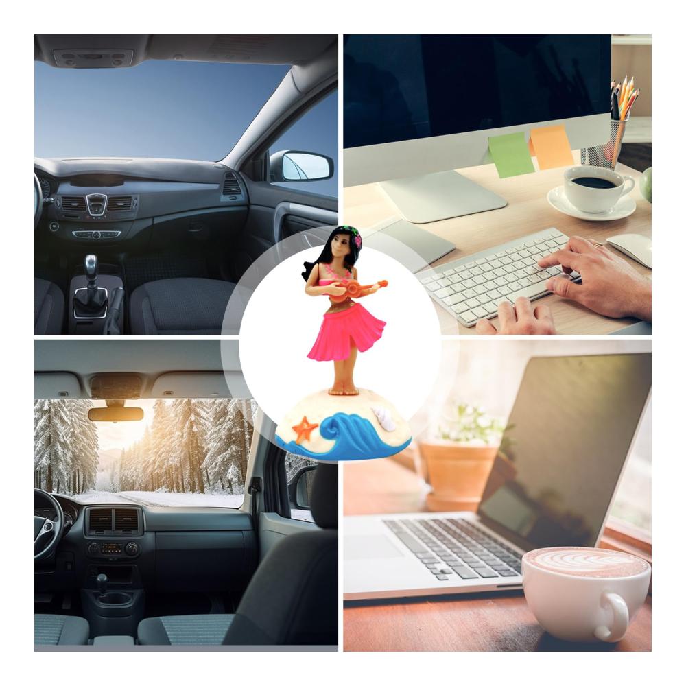 Hawaiianisches Mädchen Kopfschüttelndes Ornament | Lustige Auto-Armaturenverkleidung für Road Trip | Dekorative Figur für Couchtisch und Bücherregal